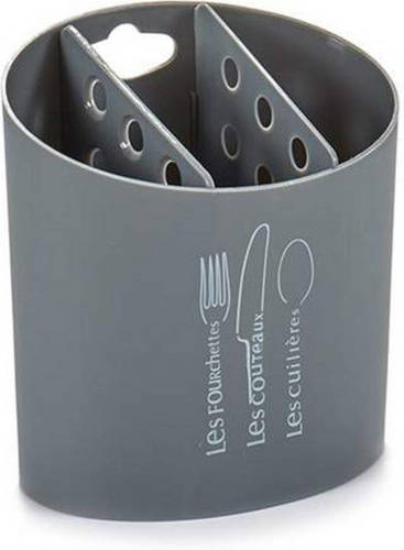 Kinvara Bestekorganizer Zwart Grijs Wit Plastic 9,5 x 14 x 13,5 cm
