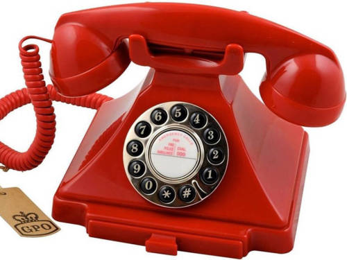 GPO Carrington Retro Telefoon - Aan te Sluiten op Modem - Rood