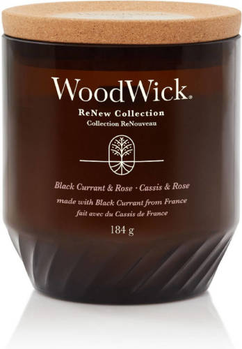 Woodwick Geurkaars Medium - ReNew - Black Currant & Rose - 9.5 cm / ø 8 cm