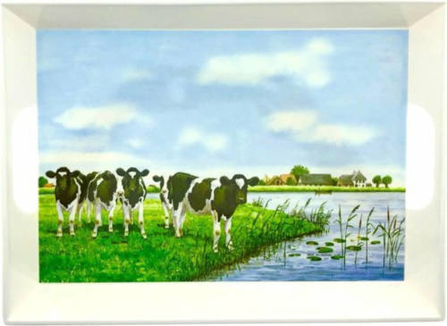 Wiebe van der Zee Koe in Waterland Dienblad - 41 x 29 cm - Kunststof