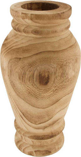 Dijk Natural Collections DKNC - Vaas - Paulownia hout - 19x36 cm - Beige