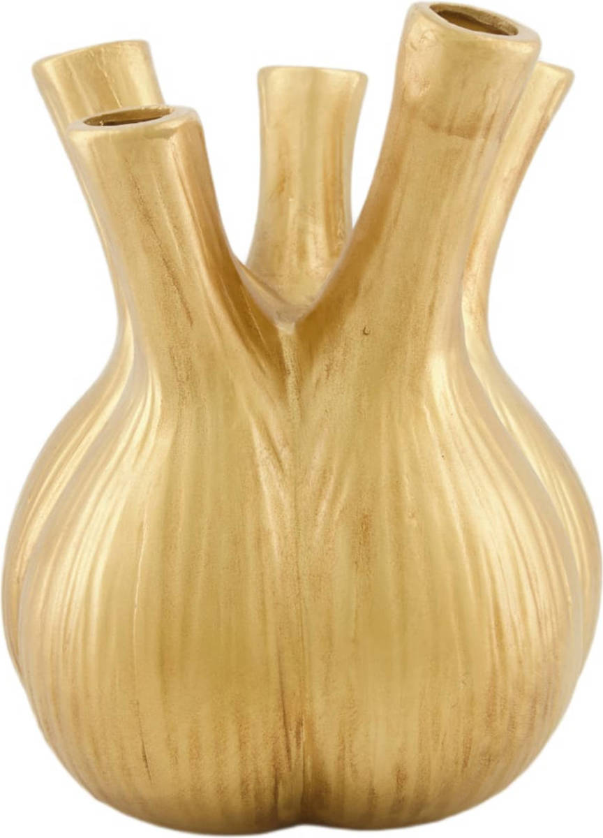 Dijk Natural Collections DKNC - Vaas Aqaba - Keramiek - 22x22x28 cm - Goud