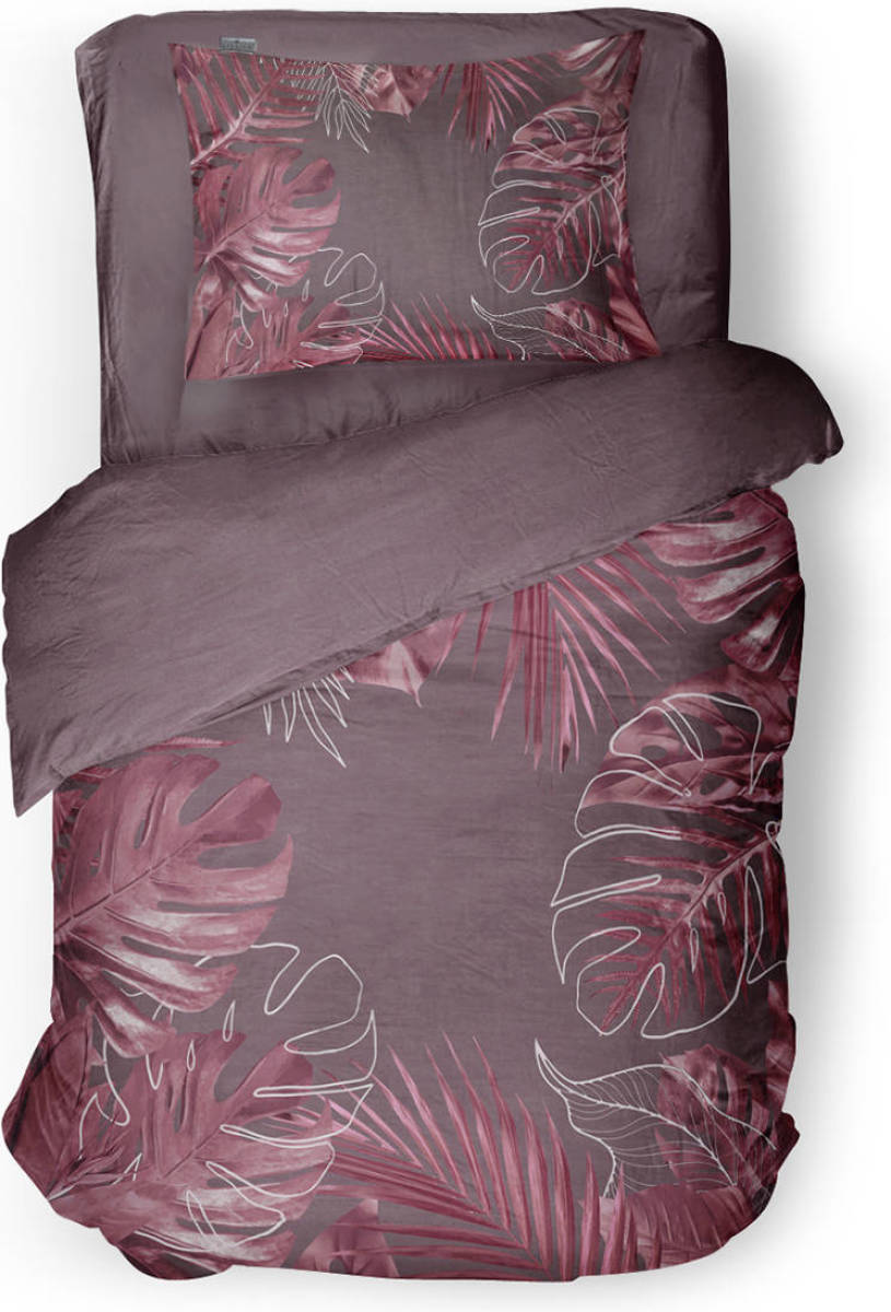 Linnick Dekbedovertrek Katoen Sky - roze 140x200/220cm