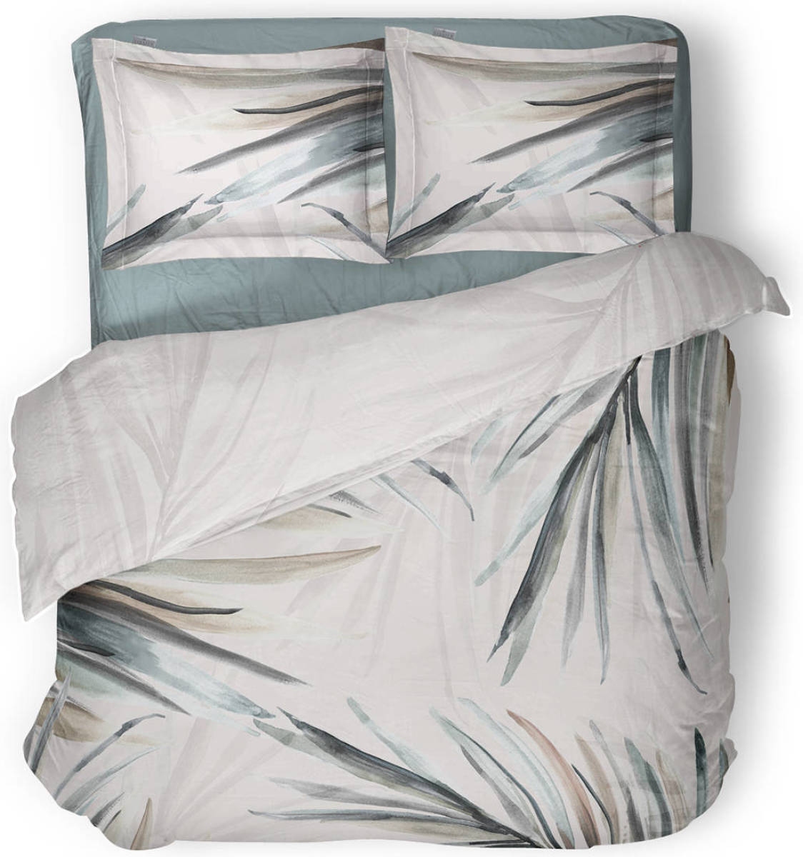 Linnick Dekbedovertrek Katoen Lyme Grass - beige 200x200/220cm
