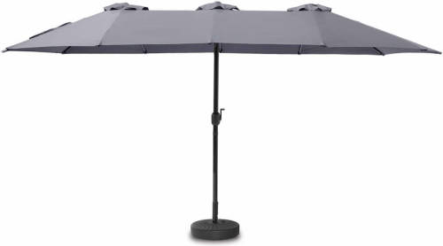 Feel Furniture - Toscano - Grote Parasol - Twin - 4.5 Meter - Donkergrijs