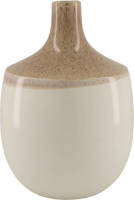 Dijk Natural Collections DKNC - Vaas Dijon- Keramiek - 20.5x29.5 cm - Beige