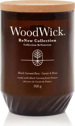 Woodwick Geurkaars Large - ReNew - Black Currant & Rose - 13 cm / ø 9 cm