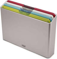 Joseph Joseph - Snijplankenset Large, 35.7 x 7.5 x 26 CM, Set van 4 Stuks, Kunststof, Grijs - Joseph Joseph Folio