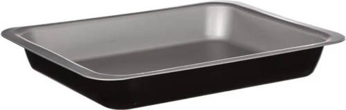 5five Ovenschaal of bakvorm/diepe bakplaat Backery Pro - metaal - anti-aanbak laag - zwart - 36 x 27 cm - Ovenschalen