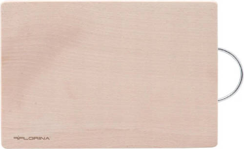 Florina luxe snijplank met metalen handvat - Serveerplank - Broodplank - Tapasplank - Beukenhout - 29 x 20 cm