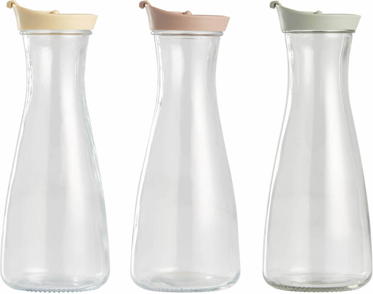 Day Waterkan met Siliconen schenkdop - Gehard glas 1L