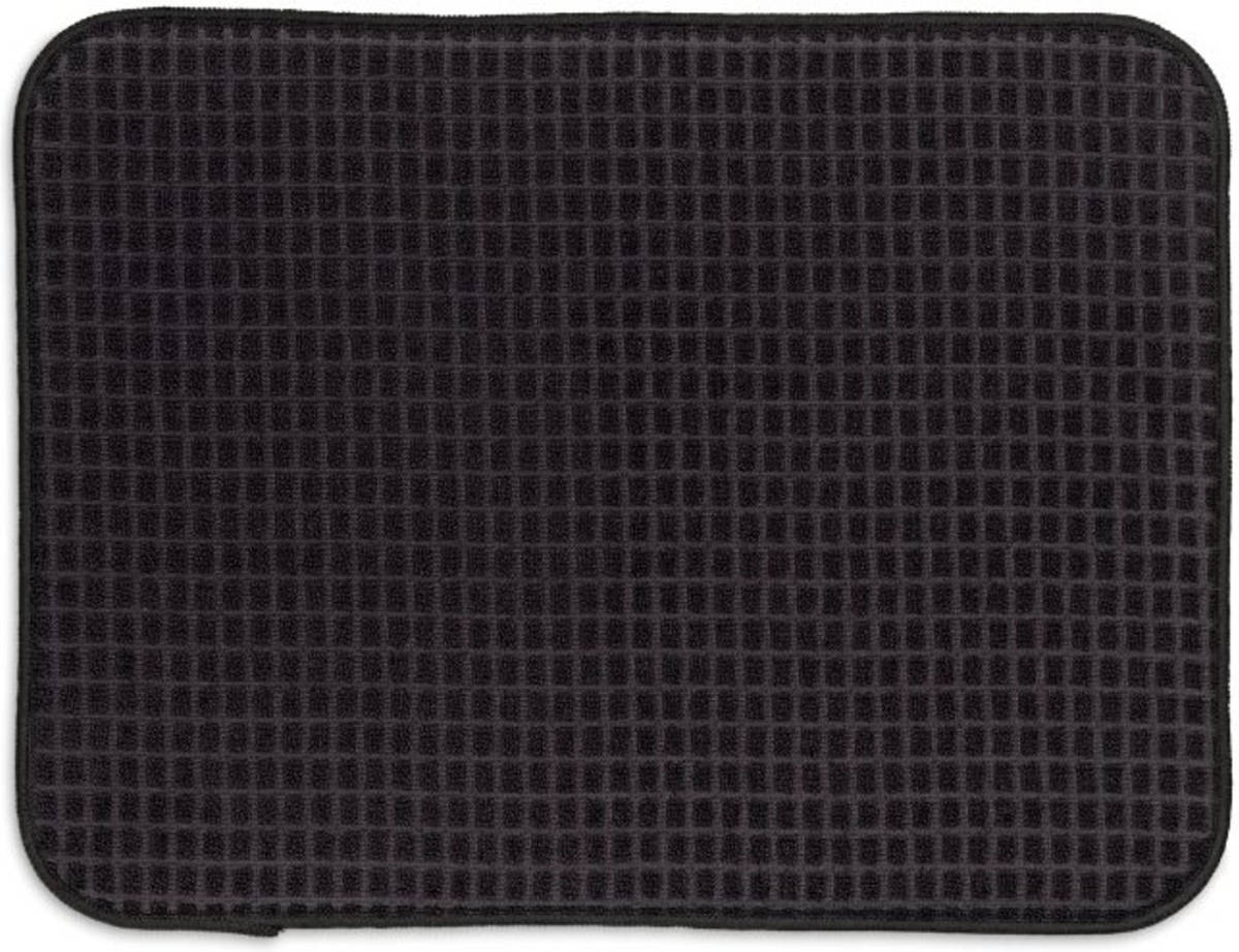 Kela - Afdruipmat, Polyester, Zwart, 50 x 38 cm - Kela Rapida