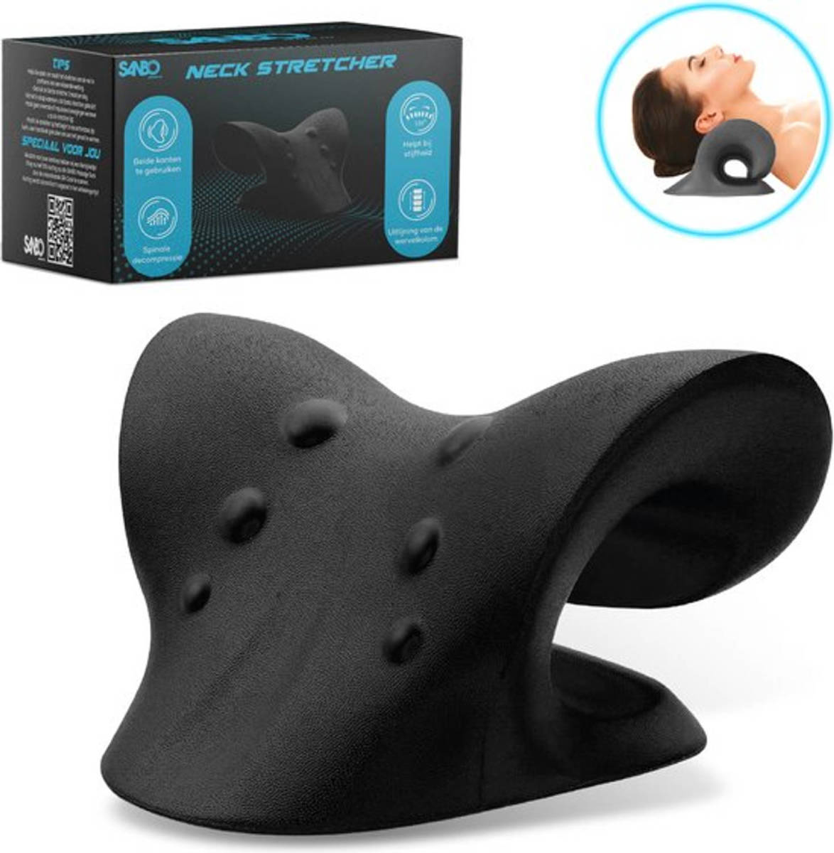 Sanbo Nekstretcher - Voor Rug- en Nekklachten - Neck Releaser - Massage Kussen - Nek Tractie Apparaat