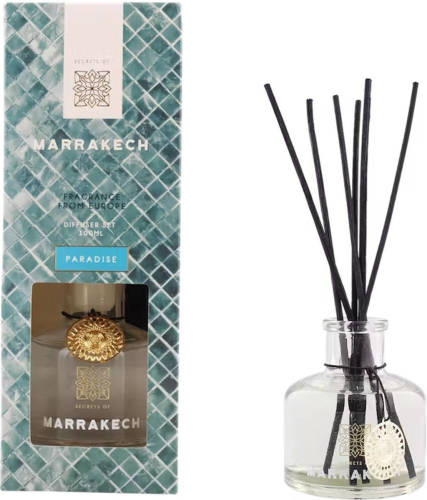 Benza Secrets of Marrakech Luxe Diffuser Set Geurverspreider - Paradise - 100 ml