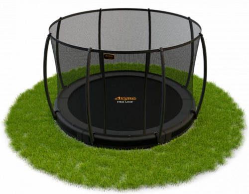 Avyna Trampoline Inground met Veiligheidsnet Pro-Line - ø 365 cm (12ft) - HD Plus Beschermrand - Grijs