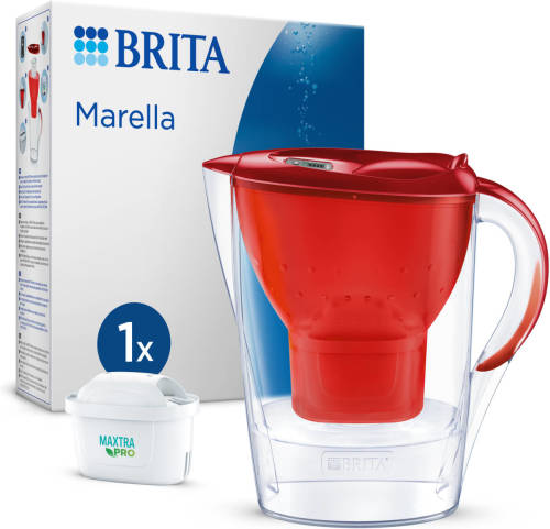 BRITA - Waterfilterkan - Marella Cool - 2,4L - Rood - incl. 1 MAXTRA PRO ALL-IN-1 filterpatroon