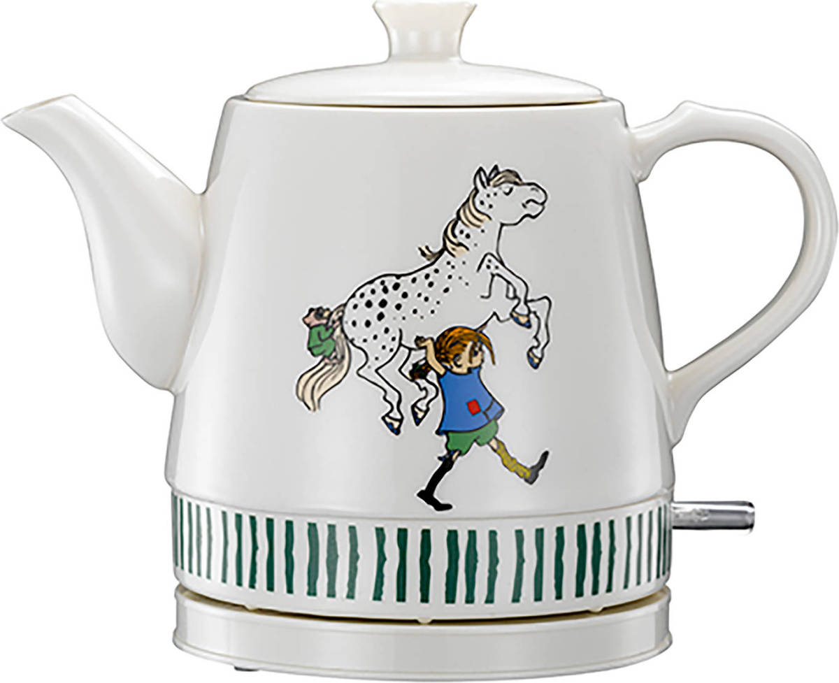 Keramische waterkoker Pippi Langkous & Witje 0,8 liter Pippi Wit