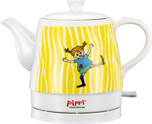 Keramische waterkoker Happy Pippi Langkous 0,8 liter Pippi Wit