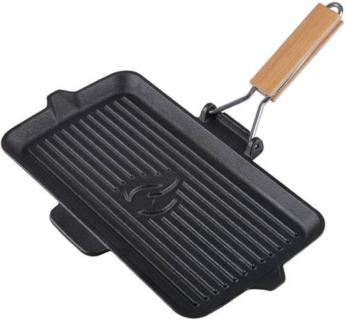 Buccan - Gietijzeren Grill pan - 34cm - Zwart