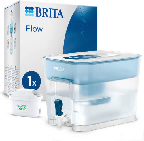 BRITA filterpatronen - Waterfilterkan - Flow Cool - Waterdispenser - 8.2L - Blauw - incl. 1 MAXTRA PRO ALL-IN-1 filter