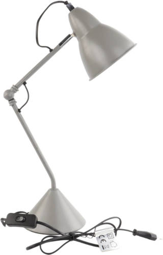 MISOU Bureaulamp - Grijs - Verstelbaar - Metaal - Retro - 25x15x62cm