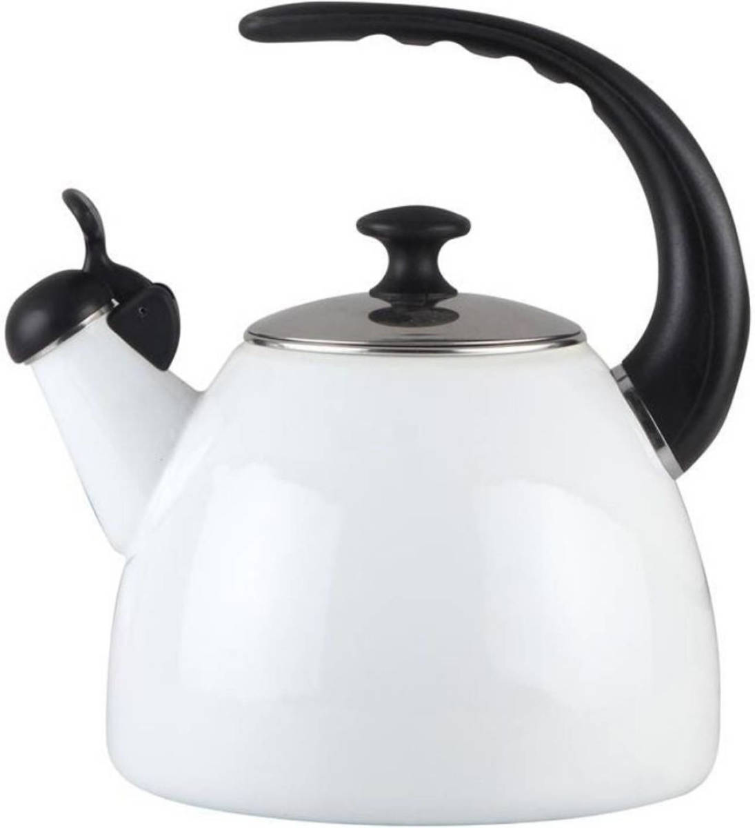 Emalia Aperto fluitketel emaille hoogglans wit 2.2 Liter - waterketel - geschikt voor alle warmtebronnen