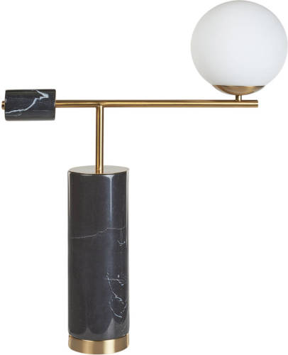 Beliani HONDO - Tafellamp-Zwart-Marmer