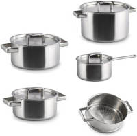 Habonne King pannenset 4 delig - RVS - met stoominzet 20cm