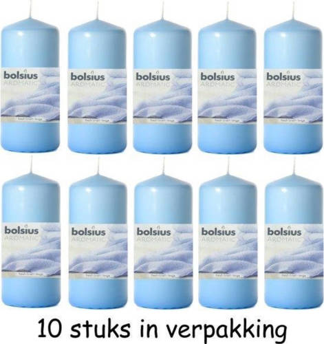 Bolsius Geurkaars Schoon Linnen 10 Stuks - 12x6cm Chique Kaars voor in de Woonkamer