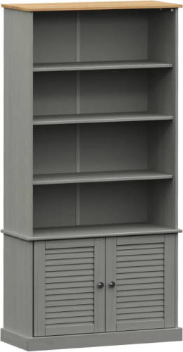 VidaXL Boekenkast VIGO 85x35x170 cm massief grenenhout grijs