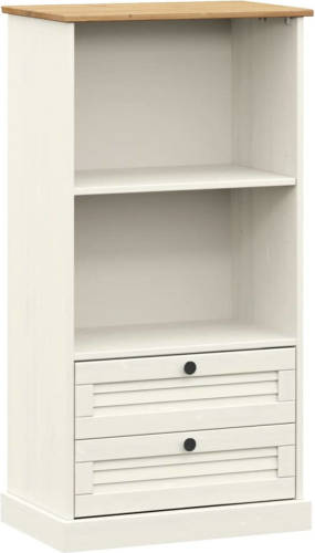 VidaXL Boekenkast VIGO 60x35x114,5 cm massief grenenhout wit