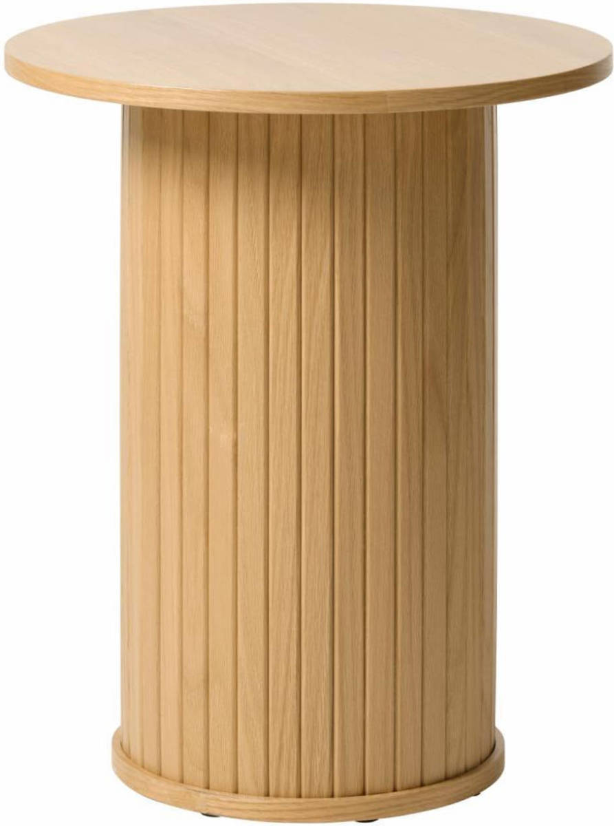 Giga Meubel Giga Living - Bijzettafel Eikenhout Ø50cm - Naturel - Tafel Nola