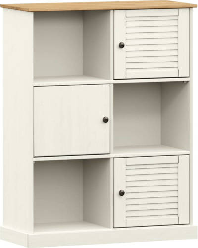 VidaXL Boekenkast VIGO 90x35x114,5 cm massief grenenhout wit