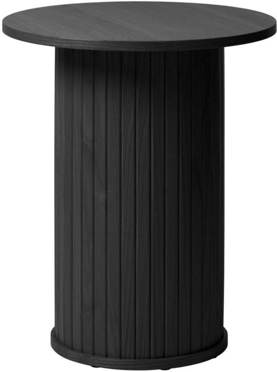 Giga Meubel Giga Living - Bijzettafel Eikenhout Ø50cm - Zwart - Tafel Nola