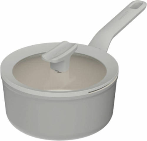 Berghoff - Balance Steelpan met Deksel, 18 cm, 2 L, Moonmist, Gerecycled Aluminium - Berghoff Leo Line