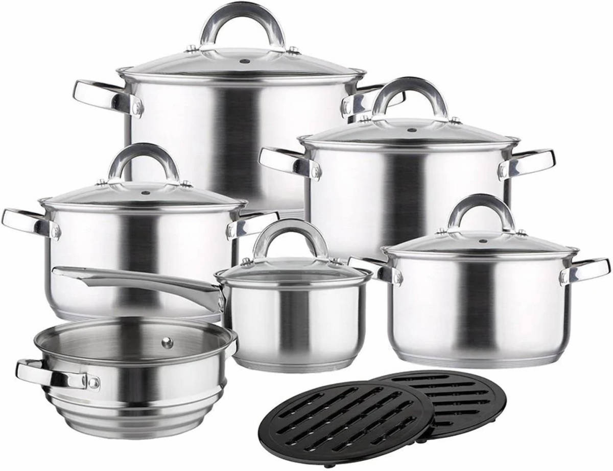 Altom Design Vito professionele 13-delige pannenset met vergiet en onderzetters
