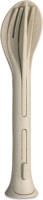 Koziol - Reisbestek, Bestekset van 3 Stuks, Mes, Vork, Lepel, Natuur Zand Beige, Organic Bio-Circular - Koziol Klikk P