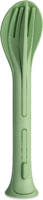 Koziol - Reisbestek, Bestekset van 3 Stuks, Mes, Vork, Lepel, Natuur Blad Groen, Organic Bio-Circular - Koziol Klikk P