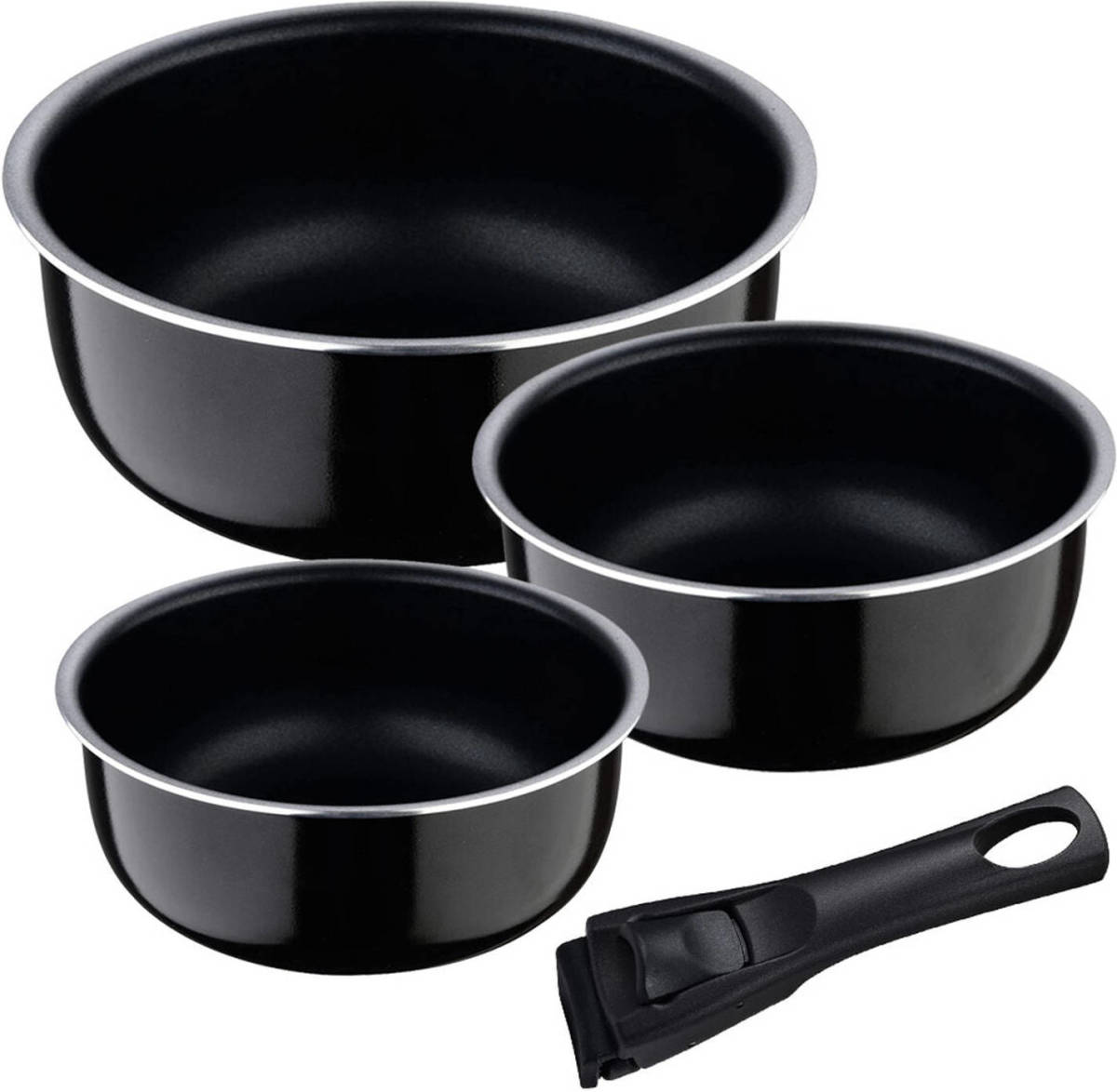 Pannenset Bergner Click & Cook Aluminium 3 Onderdelen
