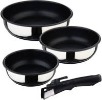 Pannenset Bergner Click & Cook Roestvrij staal (3 Onderdelen)