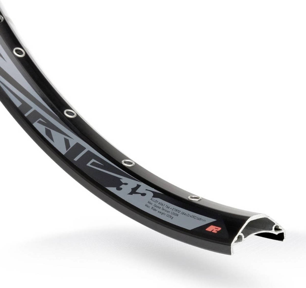No brand Rodi Velg TRYP 35 27.5"" / 584 x 35C aluminium 32 gaats disc zwart