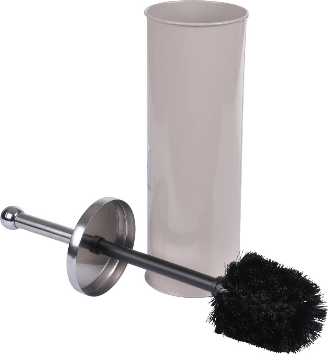 Wicotex -Toiletborstel in metalen houder taupe