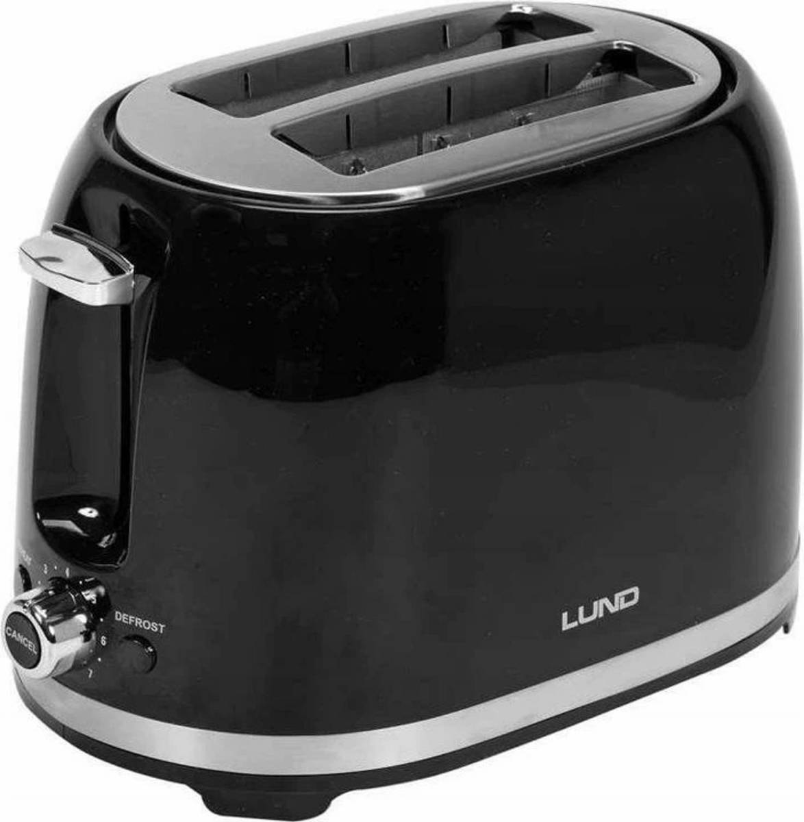 Lund Professional broodrooster - Toaster voor 2 sneetjes 850W zwart
