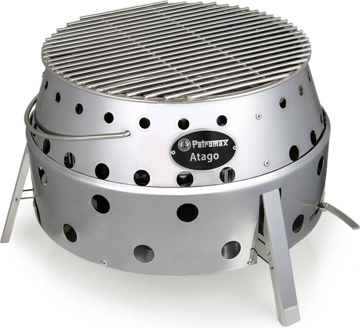 Petromax Vuurschaal Atago - L 40 x B 40 x H 28 cm - RVS - Grijs