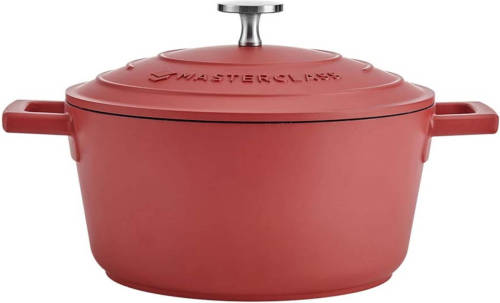Braadpan, 20cm - 2,5 L - Rood - Lichtgewicht - Levenslange garantie - Geschikt voor inductie - Masterclass
