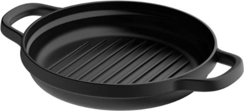 Berghoff - Graphite Grillpan, 26 cm, 2.1 L, Zwart, Gietijzer - Berghoff Leo Line