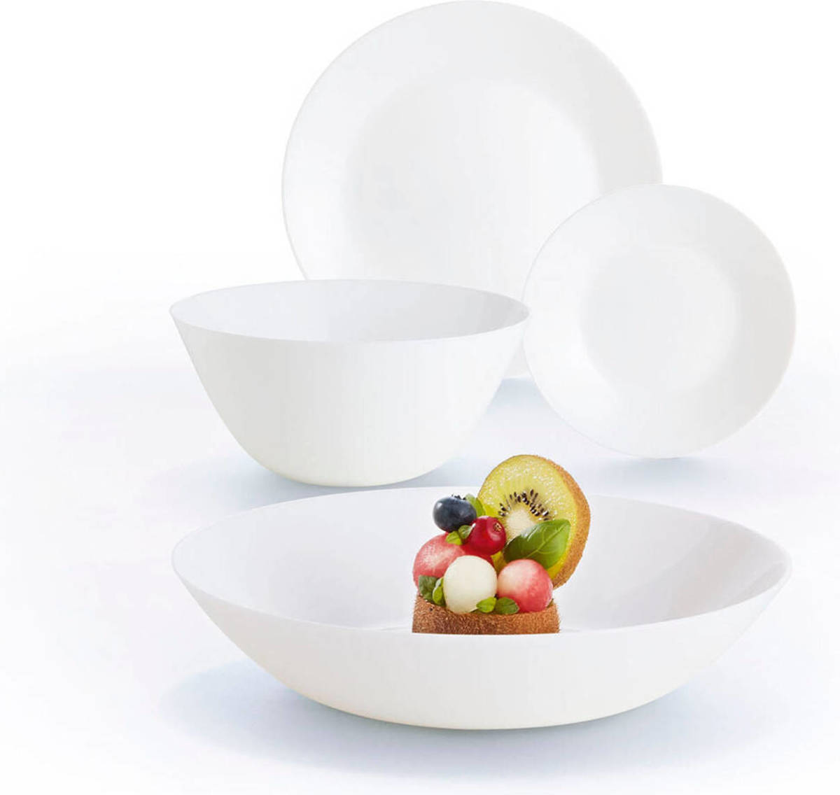 Serviesset Luminarc Zelie Wit Glas 19 Onderdelen