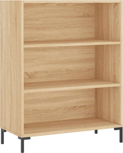 VidaXL Boekenkast 69,5x32,5x90 cm bewerkt hout sonoma eikenkleurig