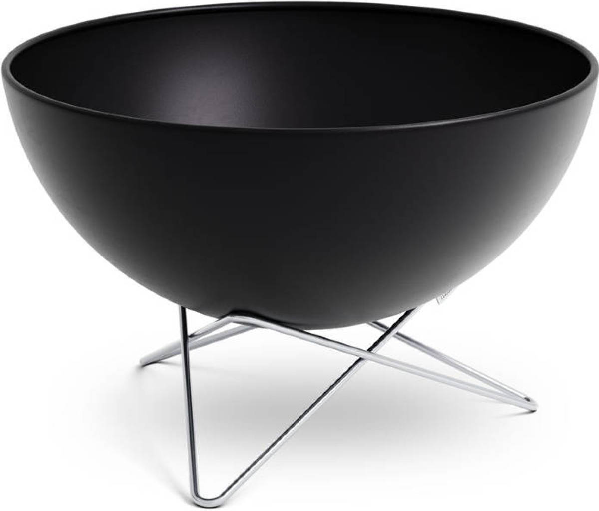 Höfats - Bowl 57 Vuurschaal met Standaard Laag - Roestvast Staal - Zwart