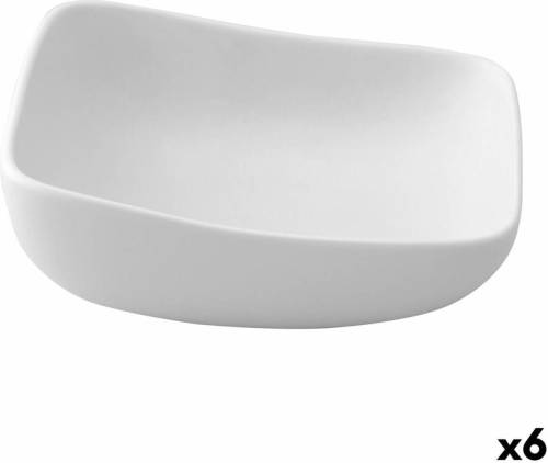 Kom Ariane Vital Vierkant Keramisch Wit (Ø 21 cm) (6 Stuks)